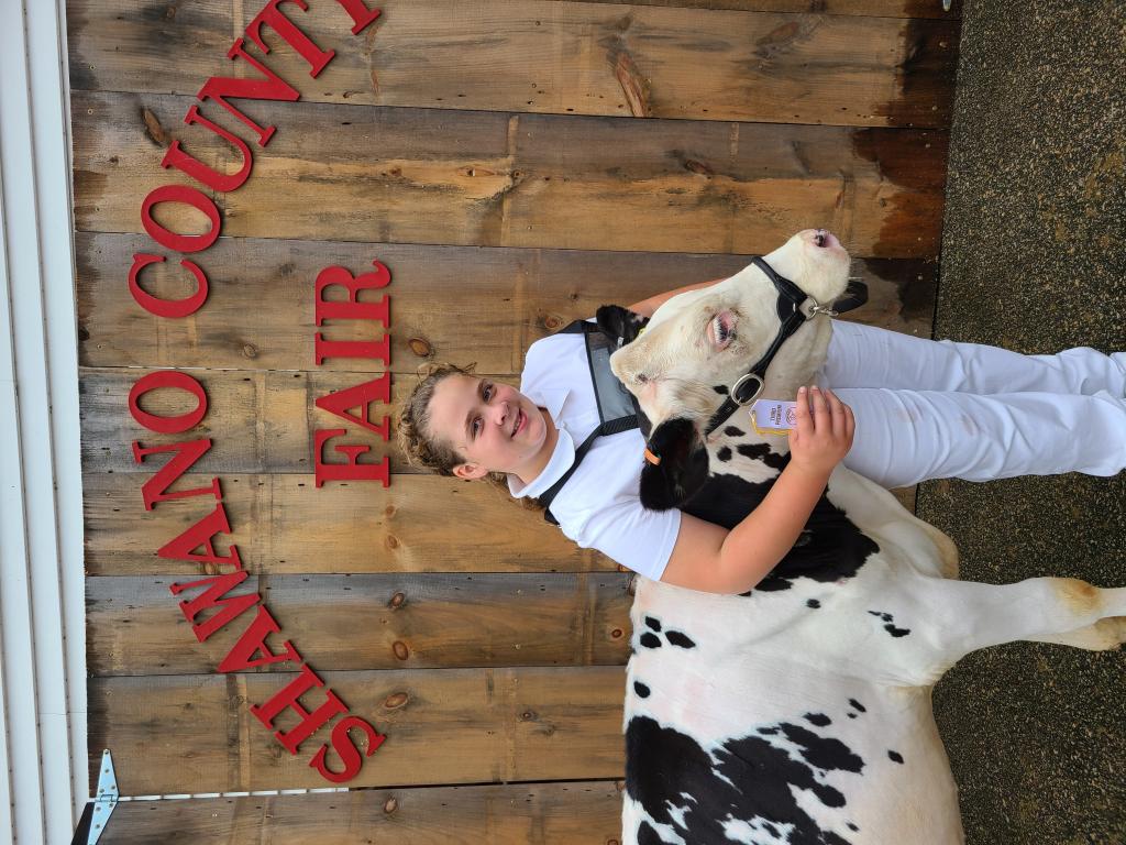 Andrea Race - My daughter, Morgan Strebel after showing her calf at the Shawano County Fair